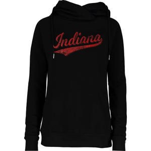 Indiana Varsity Script Classics Sports Jersey Womens Funnel Neck Pullover Hood