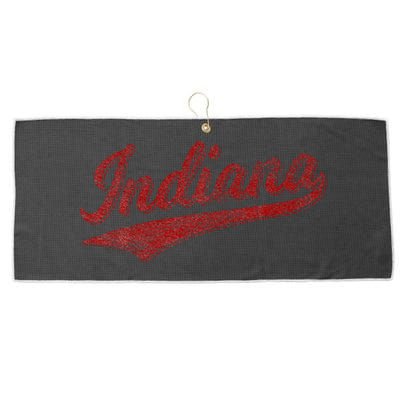 Indiana Varsity Script Classics Sports Jersey Large Microfiber Waffle Golf Towel