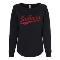 Indiana Varsity Script Classics Sports Jersey Womens California Wash Sweatshirt