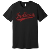 Indiana Varsity Script Classics Sports Jersey Premium T-Shirt