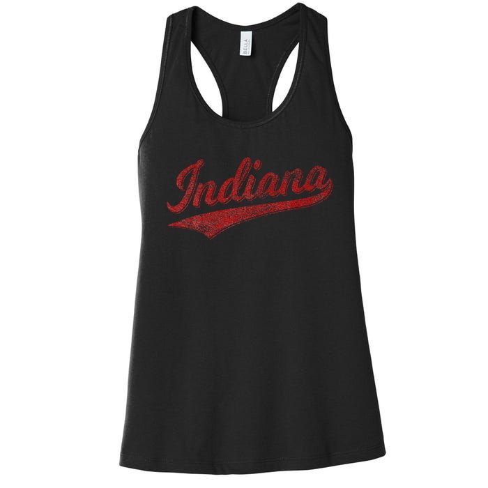 Indiana Varsity Script Classics Sports Jersey Women's Racerback Tank