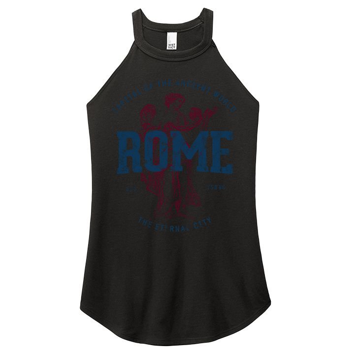 Italy Vacation Souvenir Vintage Rome Gift Women's Perfect Tri Rocker Tank