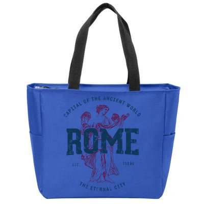 Italy Vacation Souvenir Vintage Rome Gift Zip Tote Bag