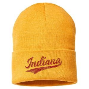 Indiana Varsity Script Classics Sports Jersey Style Sustainable Knit Beanie