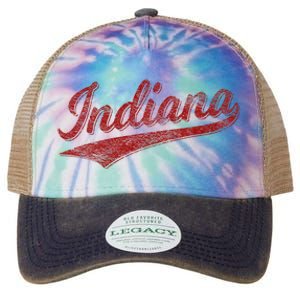 Indiana Varsity Script Classics Sports Jersey Style Legacy Tie Dye Trucker Hat