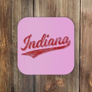 Indiana Varsity Script Classics Sports Jersey Style Coaster