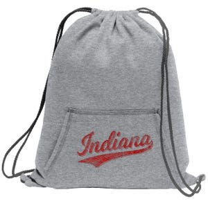 Indiana Varsity Script Classics Sports Jersey Style Sweatshirt Cinch Pack Bag