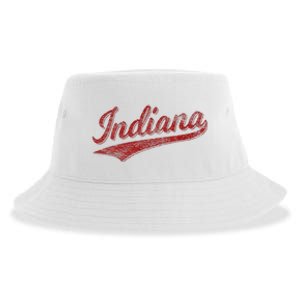 Indiana Varsity Script Classics Sports Jersey Style Sustainable Bucket Hat