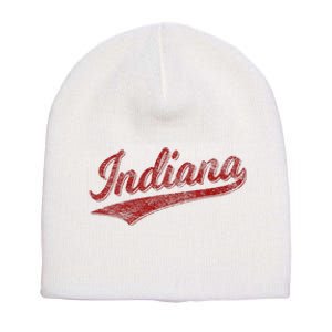 Indiana Varsity Script Classics Sports Jersey Style Short Acrylic Beanie