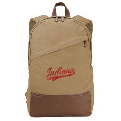 Indiana Varsity Script Classics Sports Cotton Canvas Backpack