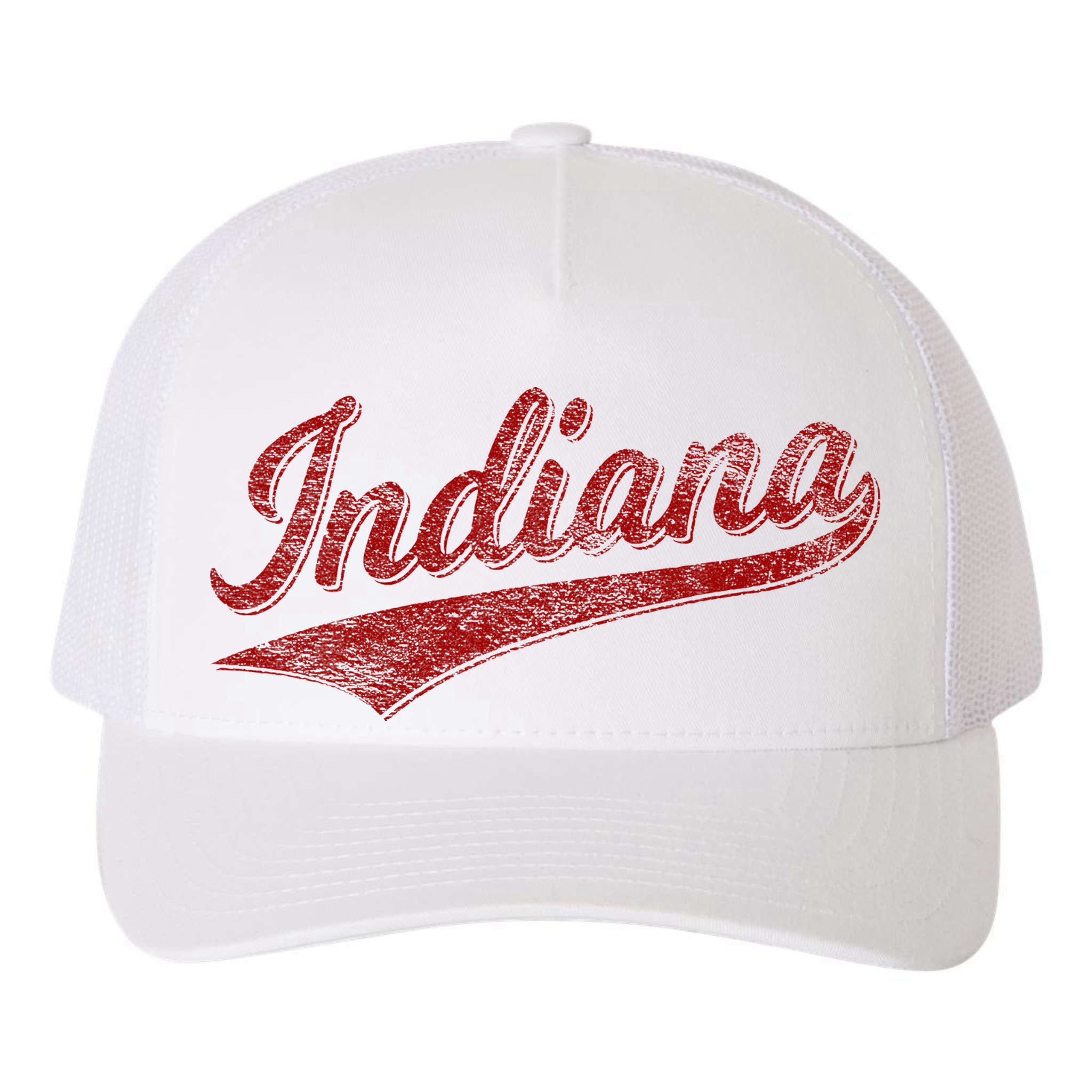 Indiana Varsity Script Classics Sports Yupoong Adult 5-Panel Trucker Hat