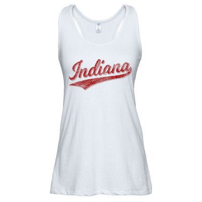 Indiana Varsity Script Classics Sports Ladies Essential Flowy Tank