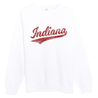 Indiana Varsity Script Classics Sports Premium Crewneck Sweatshirt