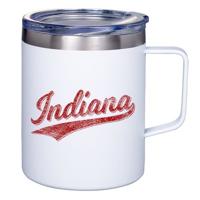 Indiana Varsity Script Classics Sports 12oz Stainless Steel Coffee Mug