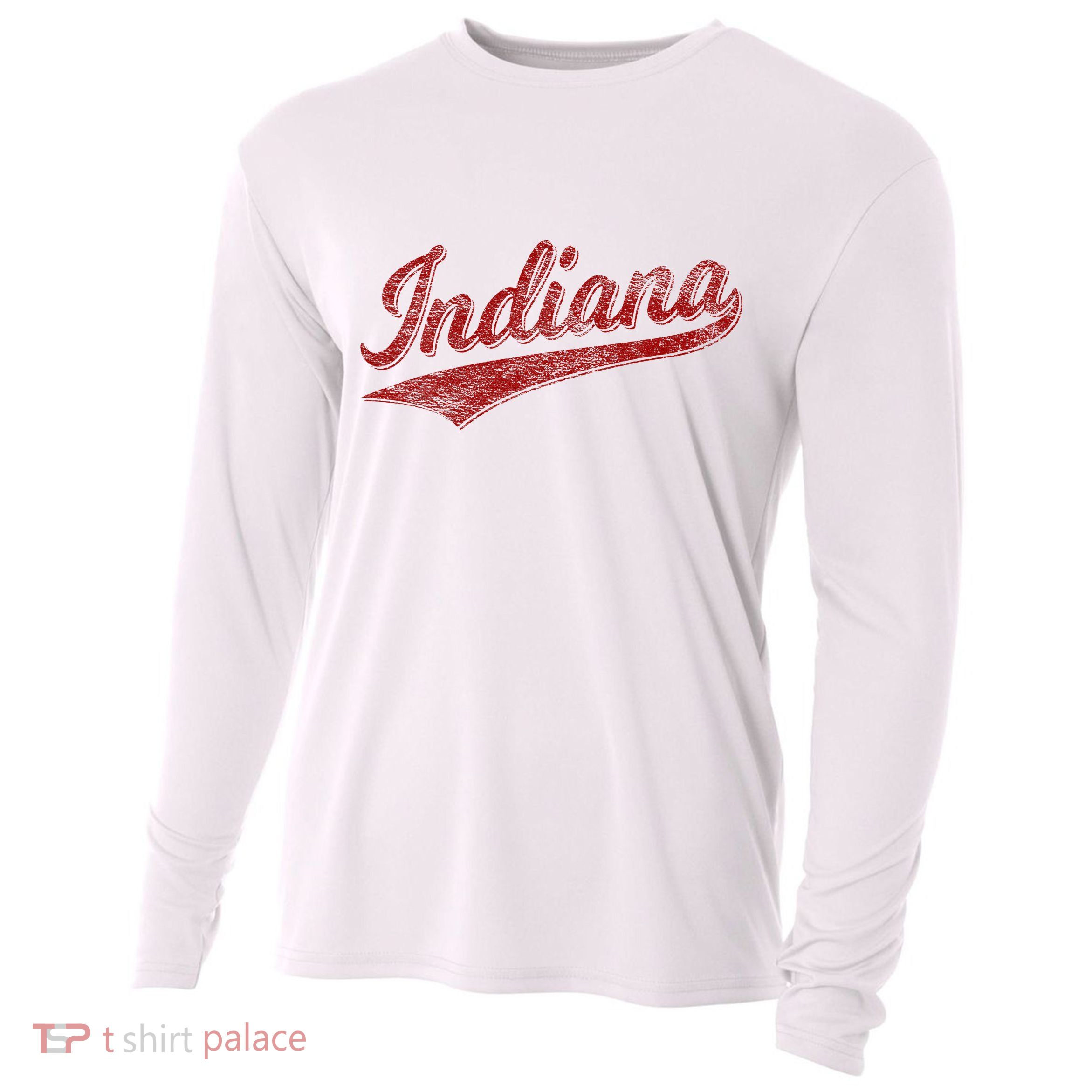 Indiana Varsity Script Classics Sports Cooling Performance Long Sleeve Crew