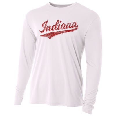 Indiana Varsity Script Classics Sports Cooling Performance Long Sleeve Crew