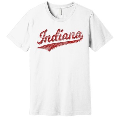 Indiana Varsity Script Classics Sports Premium T-Shirt