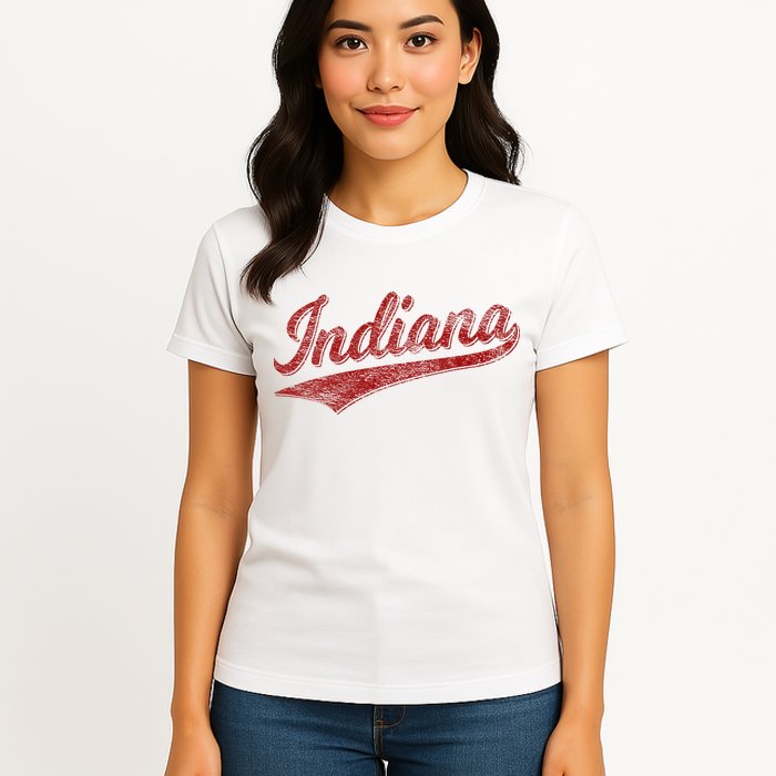 Indiana Varsity Script Classics Sports Womens T-Shirt