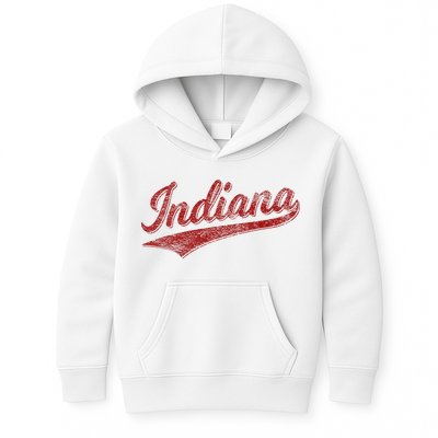 Indiana Varsity Script Classics Sports Kids Hoodie