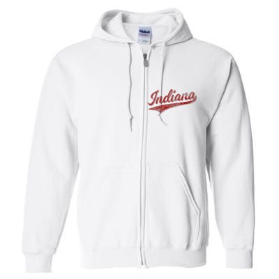 Indiana Varsity Script Classics Sports Full Zip Hoodie