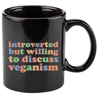 Introverted Vegan Shy Vegan Funny S Veganism Gift 11oz C Handle Ceramic Mug