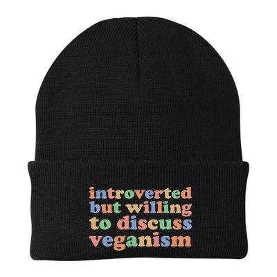 Introverted Vegan Shy Vegan Funny S Veganism Gift Beanie