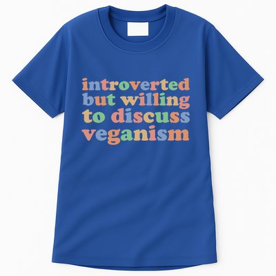 Introverted Vegan Shy Vegan Funny S Veganism Gift Tall T-Shirt