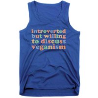 Introverted Vegan Shy Vegan Funny S Veganism Gift Tank Top