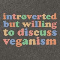 Introverted Vegan Shy Vegan Funny S Veganism Gift Cotton Canvas Backpack