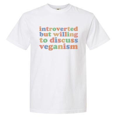 Introverted Vegan Shy Vegan Funny S Veganism Gift Garment-Dyed Heavyweight T-Shirt