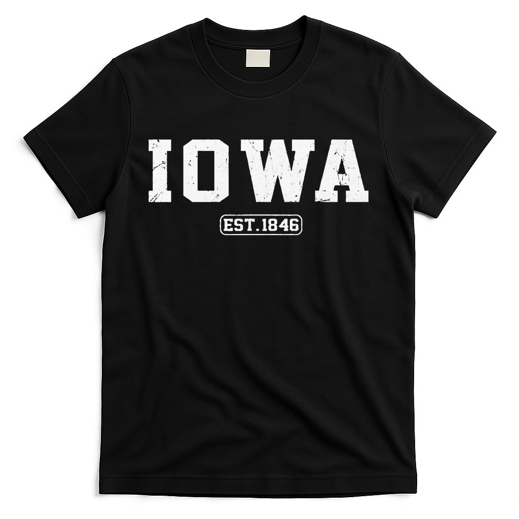 Iowa Vintage State Athletic Style T-Shirt