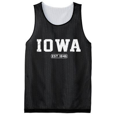 Iowa Vintage State Athletic Style Mesh Reversible Basketball Jersey Tank