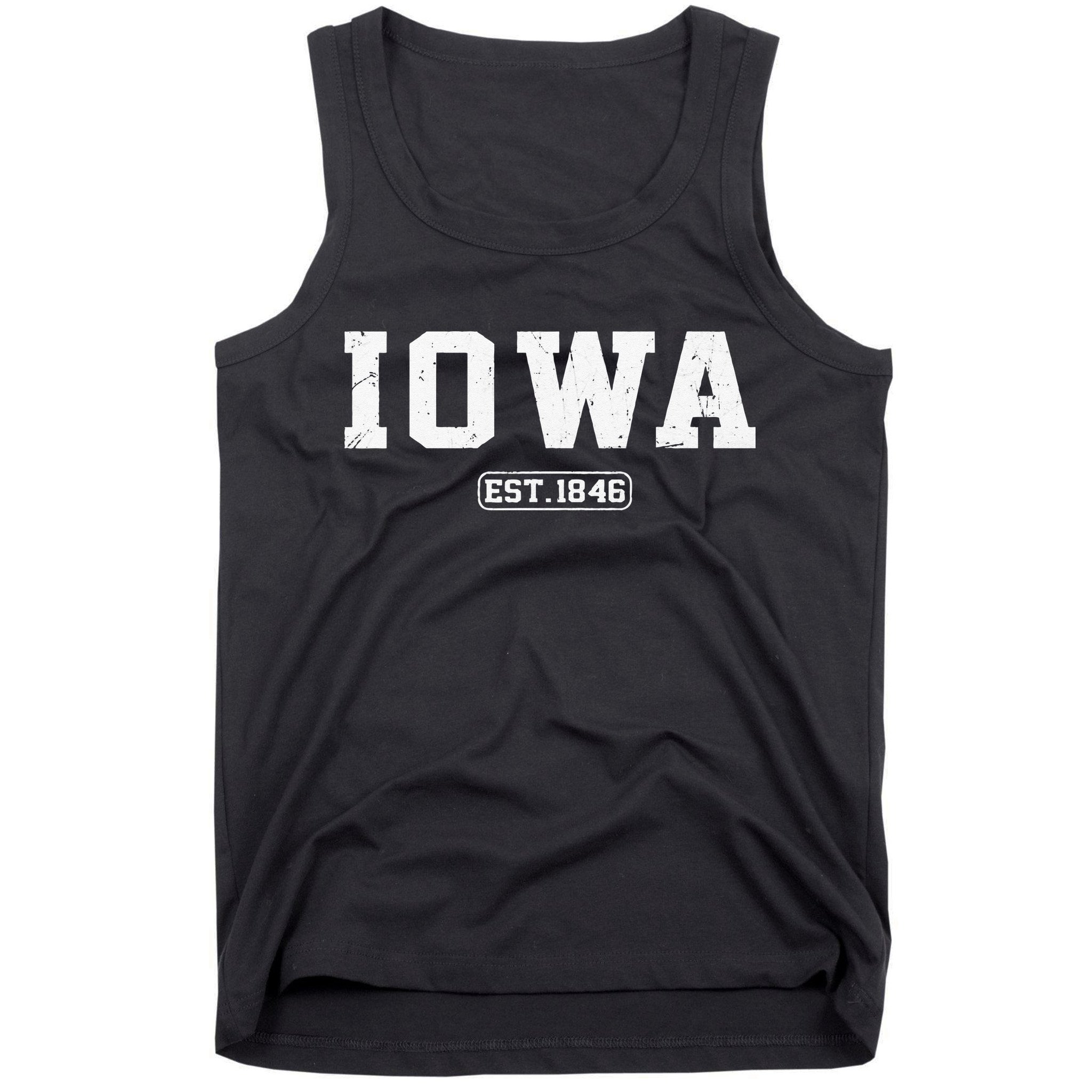 Iowa Vintage State Athletic Style Tank Top