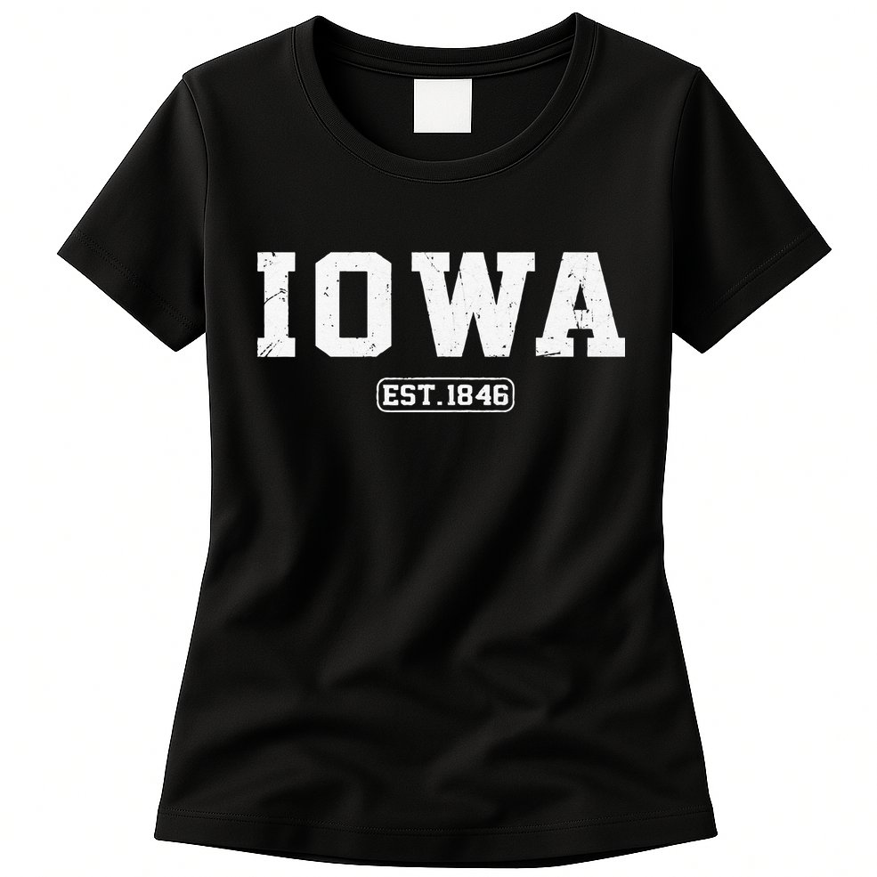 Iowa Vintage State Athletic Style Womens T-Shirt
