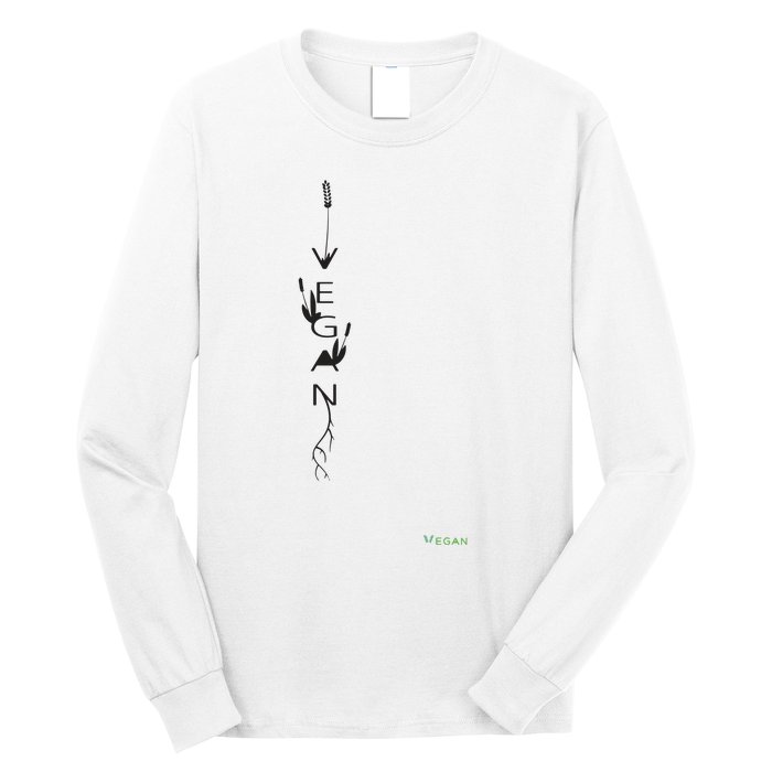 Im Vegan Shirts Vegan Roots Leafs Plant Based Long Sleeve Shirt