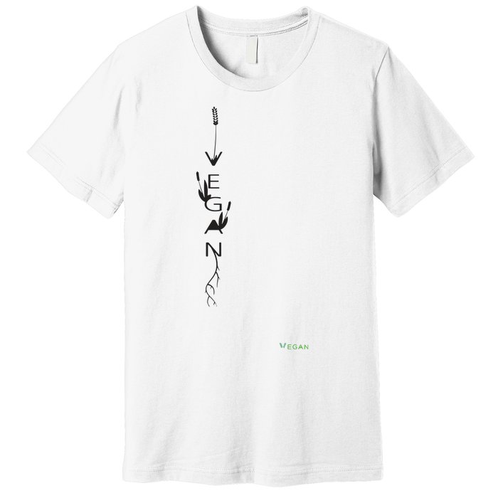 Im Vegan Shirts Vegan Roots Leafs Plant Based Premium T-Shirt