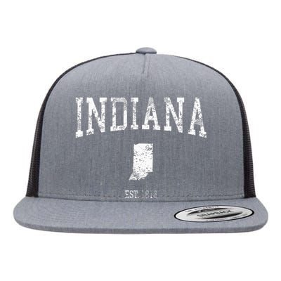 Indiana Vintage Sports Design Id Flat Bill Trucker Hat