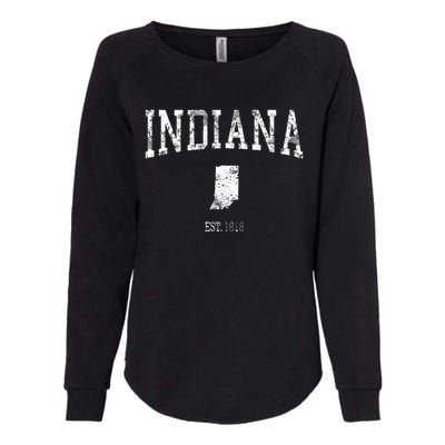 Indiana Vintage Sports Design Id Womens California Wash Sweatshirt