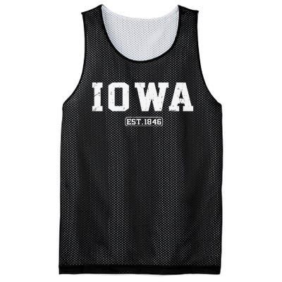 Iowa Vintage State Athletic Style Mesh Reversible Basketball Jersey Tank