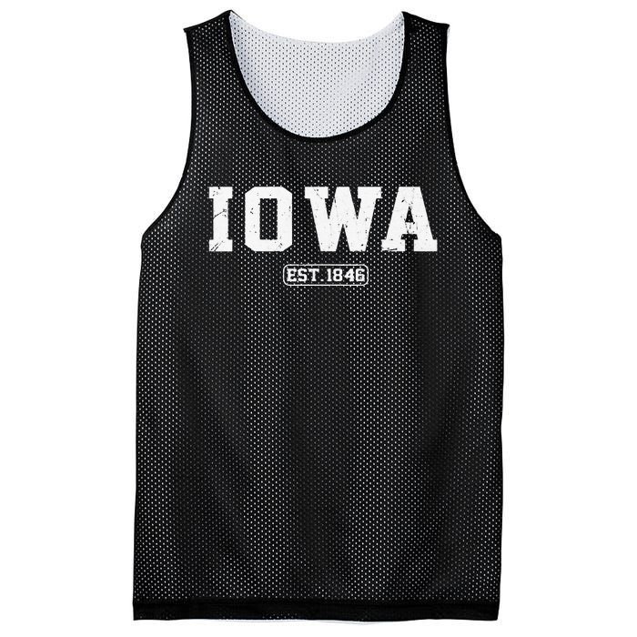 Iowa Vintage State Athletic Style Mesh Reversible Basketball Jersey Tank