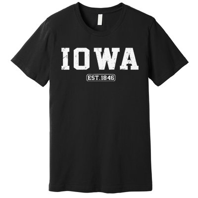 Iowa Vintage State Athletic Style Premium T-Shirt