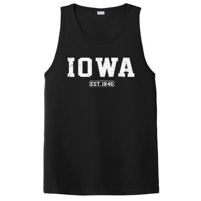 Iowa Vintage State Athletic Style PosiCharge Competitor Tank