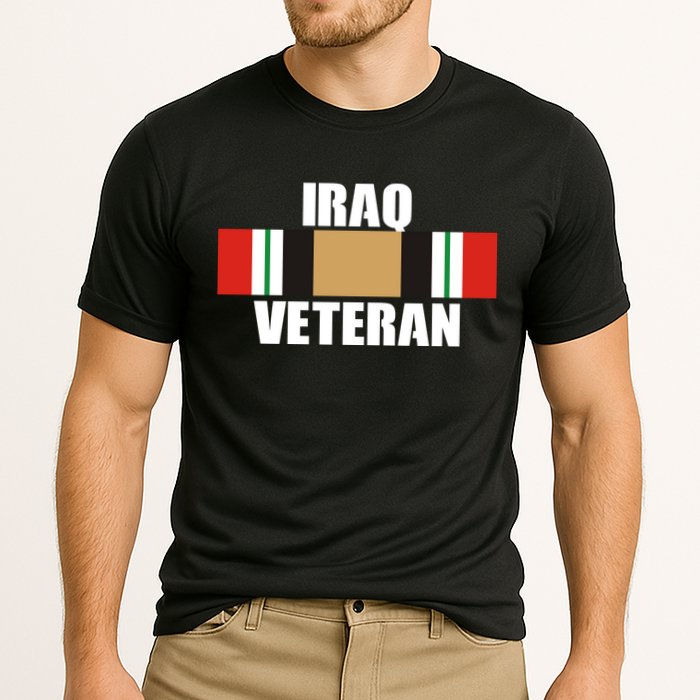 Iraq Veteran Stripe Badge Cooling Performance Crew T-Shirt
