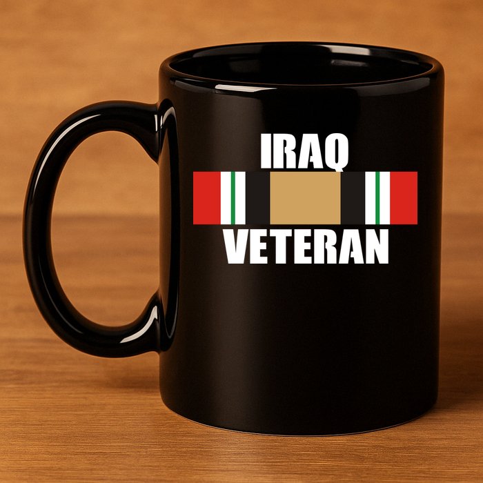 Iraq Veteran Stripe Badge 11oz C Handle Ceramic Mug