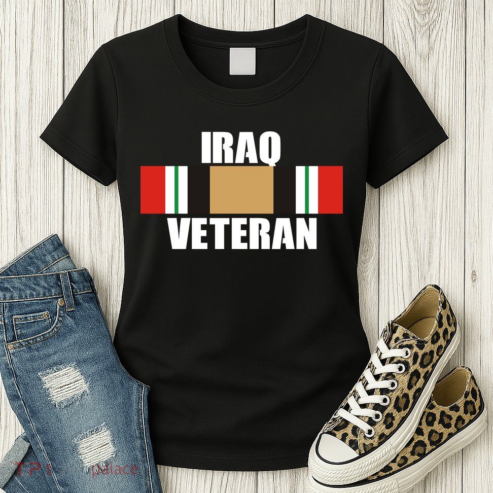 Iraq Veteran Stripe Badge Women's T-Shirt