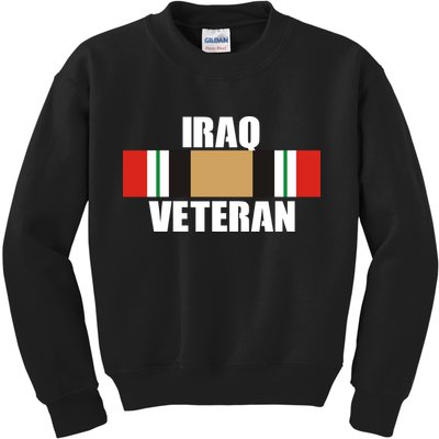 Iraq Veteran Stripe Badge Kids Sweatshirt