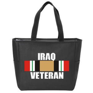 Iraq Veteran Stripe Badge Zip Tote Bag