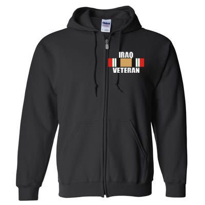 Iraq Veteran Stripe Badge Full Zip Hoodie