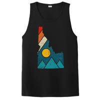 Idaho Vintage State Map Mountains Hiker Camping Pride Gift PosiCharge Competitor Tank