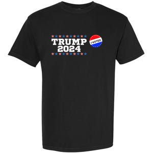 I Voted Trump Vance 2024 Retro America Us Election Garment-Dyed Heavyweight T-Shirt